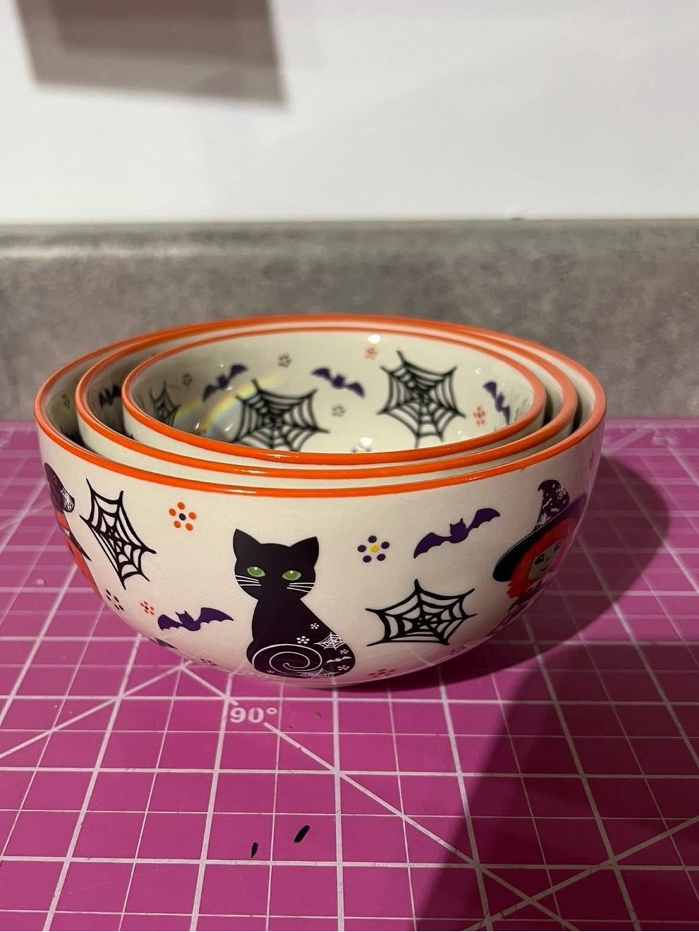 Temptations Boofetti Ceramic prep Nesting Bowls - set of 3